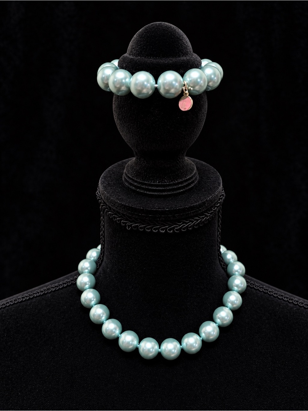 Charter Club Seafoam Pearl Necklace and Bracelet Set